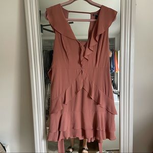 Express Mauve Pink Ruffle Dress